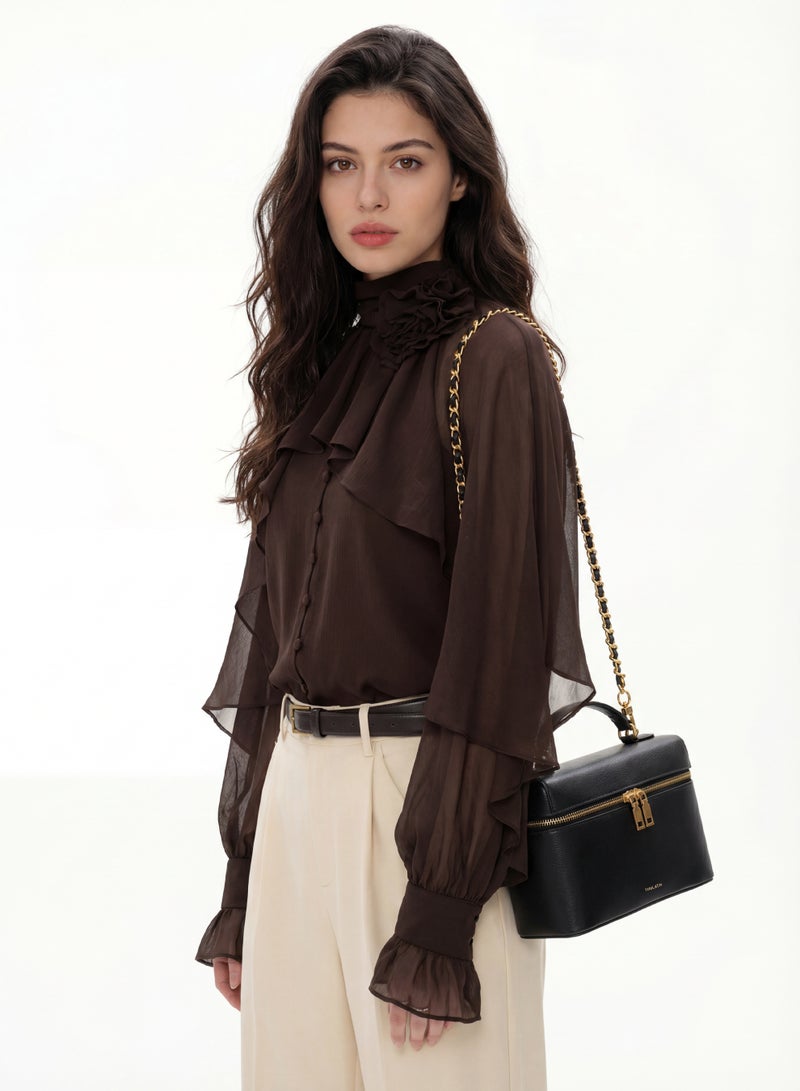 Thulath Women's Shoulder Bag, Exquisite Chain Design,Vegan Leather Shoulder Bag, women's commuter shoulder bag crossbody bag chain bag, The perfect gift choice - Image 3